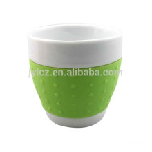 220cc belly shape cup cappuccino with silicone band